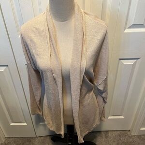 Gerard Darel Women's Cream Open-Front Sweater 100% Linen
